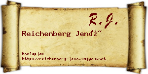 Reichenberg Jenő névjegykártya